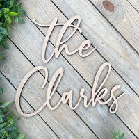 Wood Cut Out Large, Last Name Sign, Custom Wedding Backdrop, Personalized Word | Etsy (US)