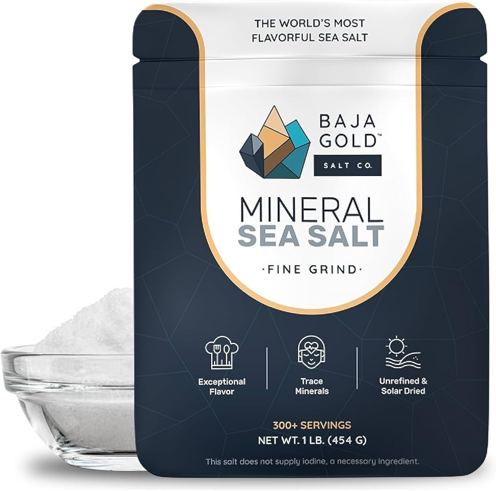 Baja Gold Mineral Sea Salt - Recommended by Gary Brecka - Authentic Fine Grind Salt for Cooking &... | Amazon (US)