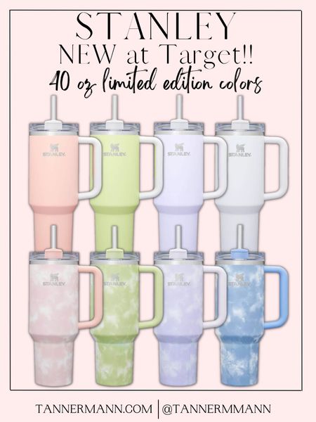 A few colors are back in stock but won’t last long!!  Stanley NEW at Target 40 oz Tumbler Limited Edition Colors!! These are so HOT in Spring Colors!! #Stanley #SpringStanley #TargetFinds #Target

#LTKtravel #LTKunder50 #LTKFind