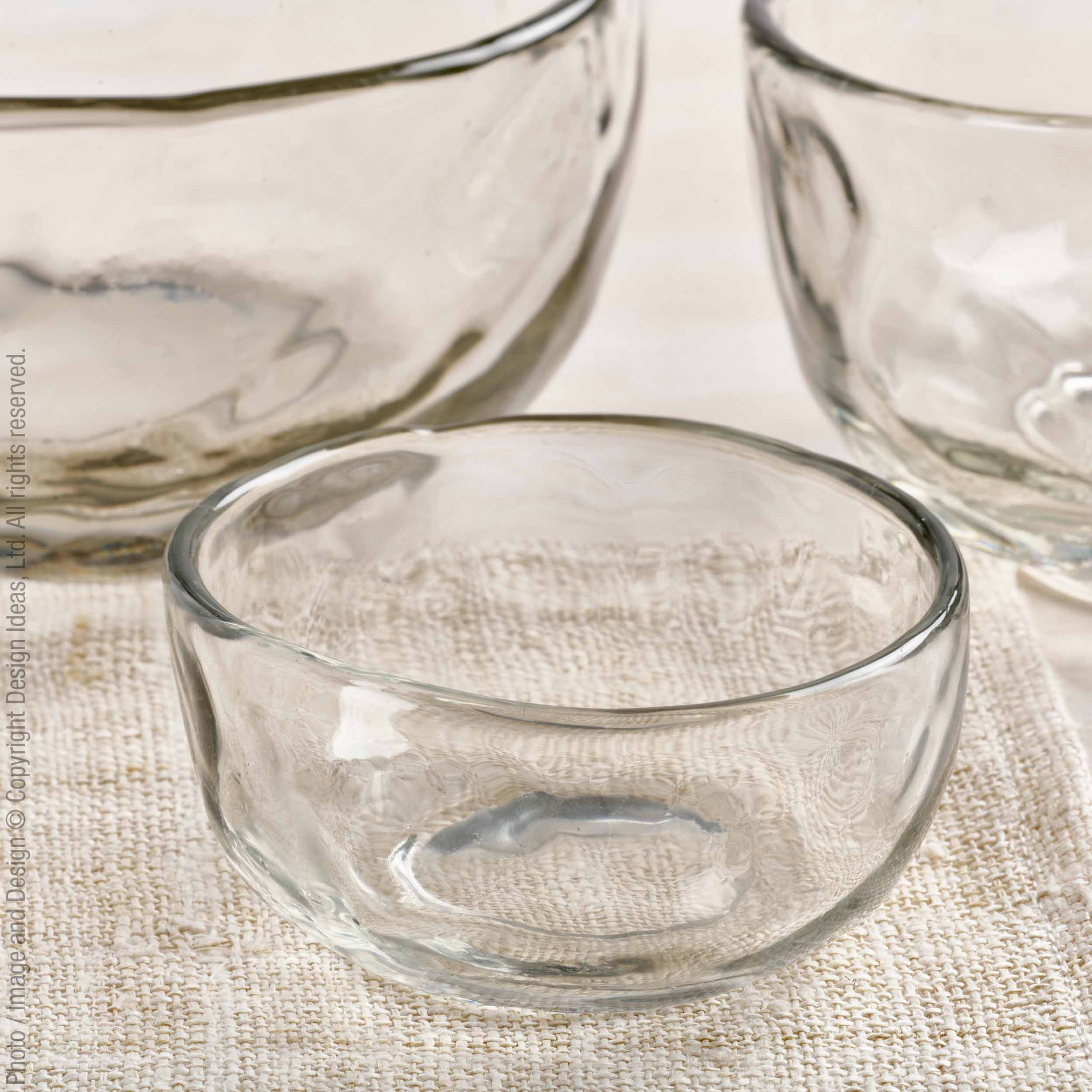 Wabisabi™ Small Hand Kneaded Glass Sauce Bowl (set of 4) | Texxture Home