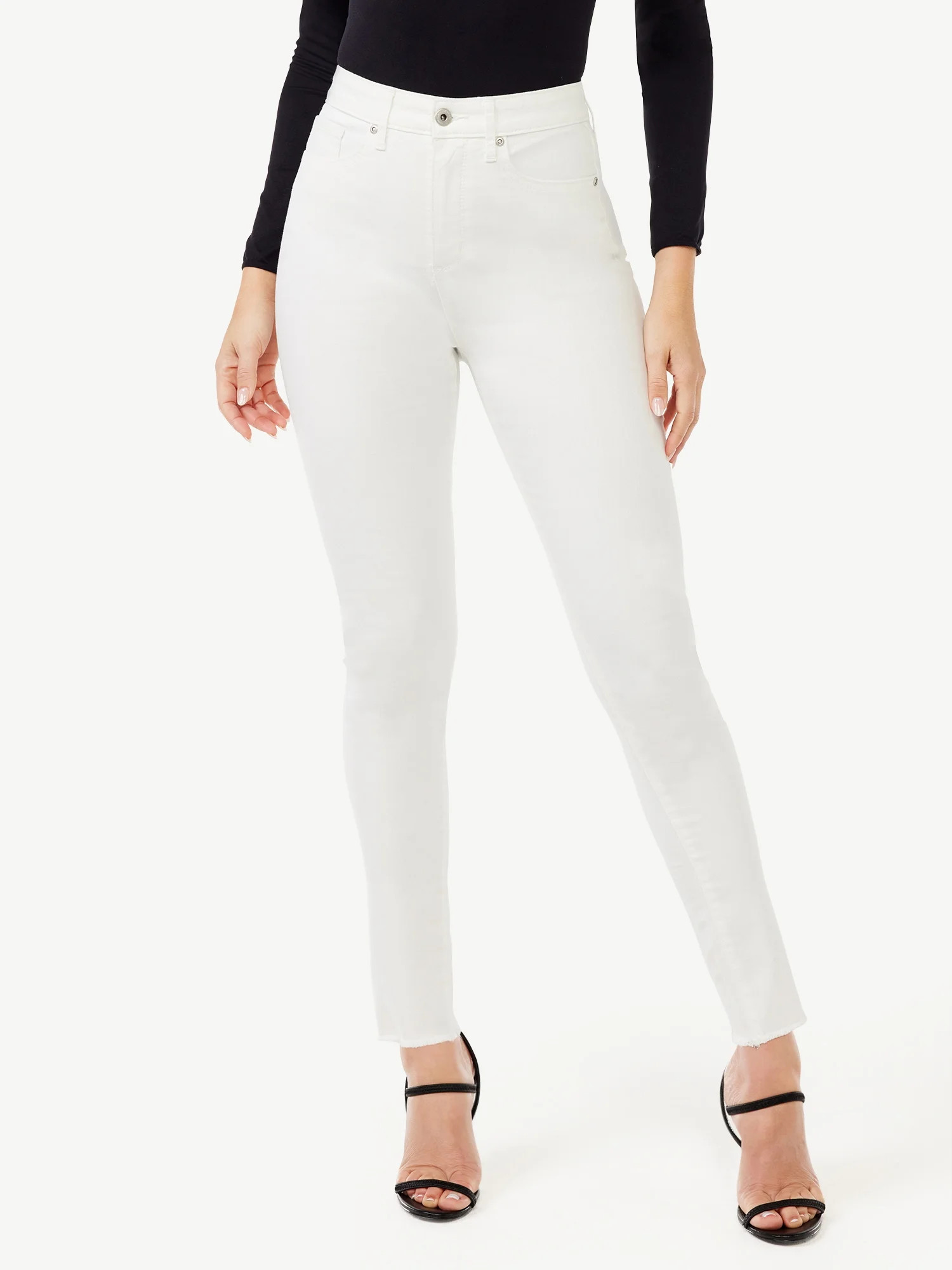 Sofia Jeans Women's Rosa Curvy Super High Rise Seamless Fray Hem Skinny Jeans | Walmart (US)