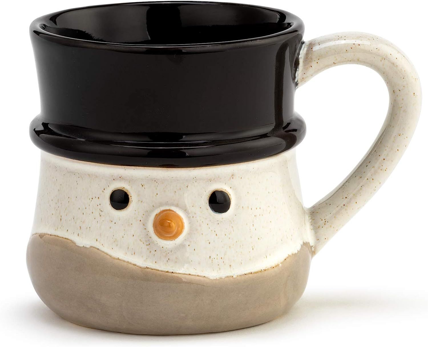 Demdaco Grey White Snowman with Black Hat 16 ounce Stoneware Coffee Cup Mug | Amazon (US)