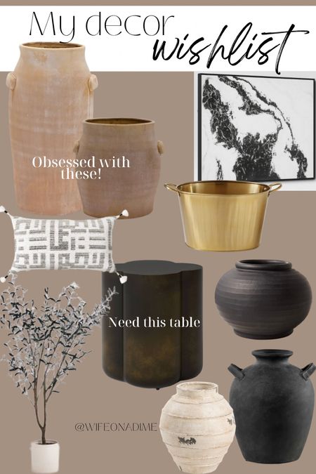Dear Santa, I the home decor accents!  😍🎁 Gorgeous huge vases from Kirkland’s, CB2, And Marshall’s. Faux olive tree, champagne bucket for parties, Target wall decor set, $20 modern throw pillows. 

#LTKunder100 #LTKhome #LTKGiftGuide