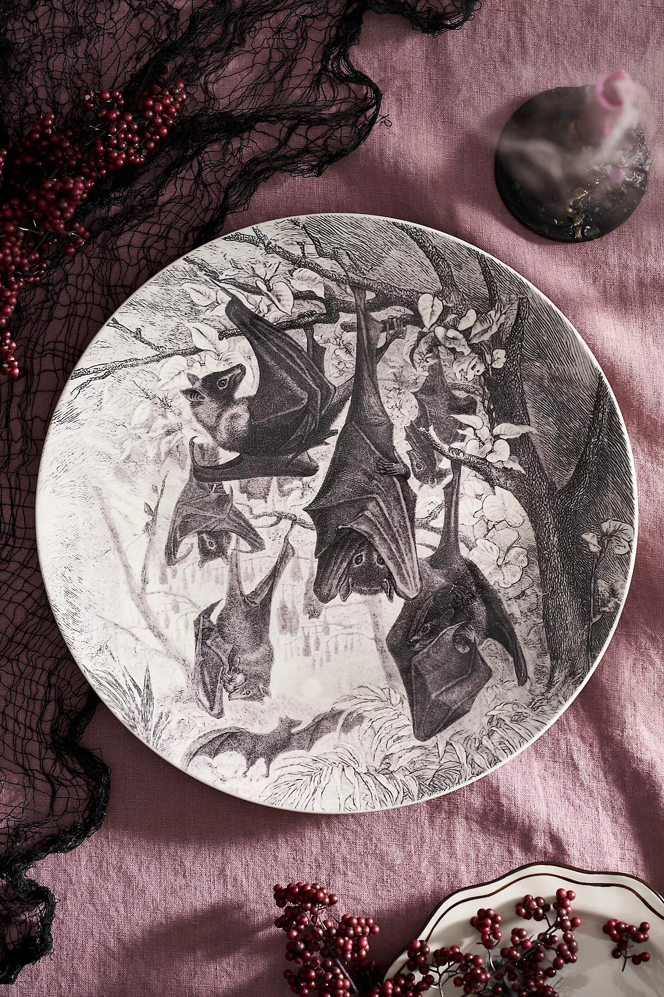 Hanging Bats Stoneware Serving Platter | Anthropologie (US)