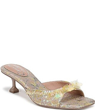 Circus NY by Sam Edelman Juliana Floral Satin Sequin Ornamented Dress Slide Sandals -  9 | Dillard's