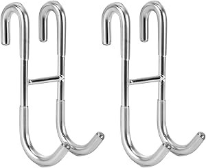 Simtive Shower Door Hooks (2-Pack), Towel Hooks for Bathroom Frameless Glass Shower Door, Shower ... | Amazon (US)