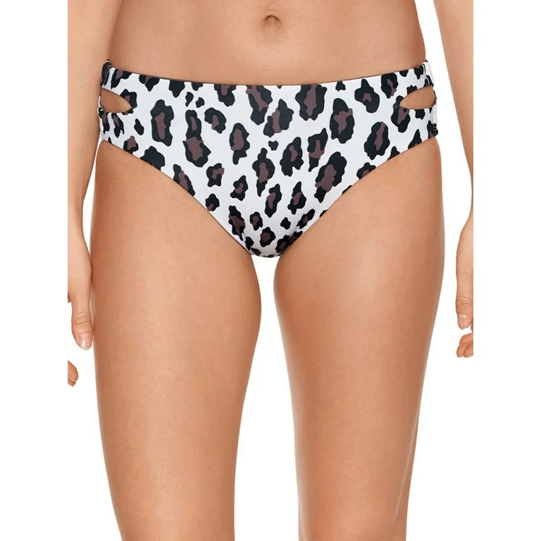 Time and Tru Women’s Roaring Good Time Mid Rise Reversible Bottom Swimsuit - Walmart.com | Walmart (US)