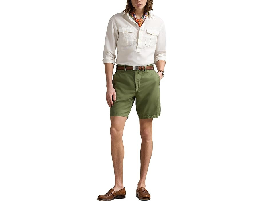 Polo Ralph Lauren Cotton Linen Shorts Men's Shorts Tree Green : 40 8.5, Cotton/Linen | Zappos