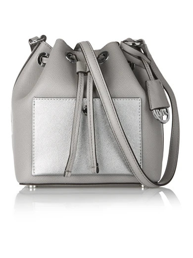 Greenwich small metallic-paneled textured-leather bucket bag | NET-A-PORTER (UK & EU)
