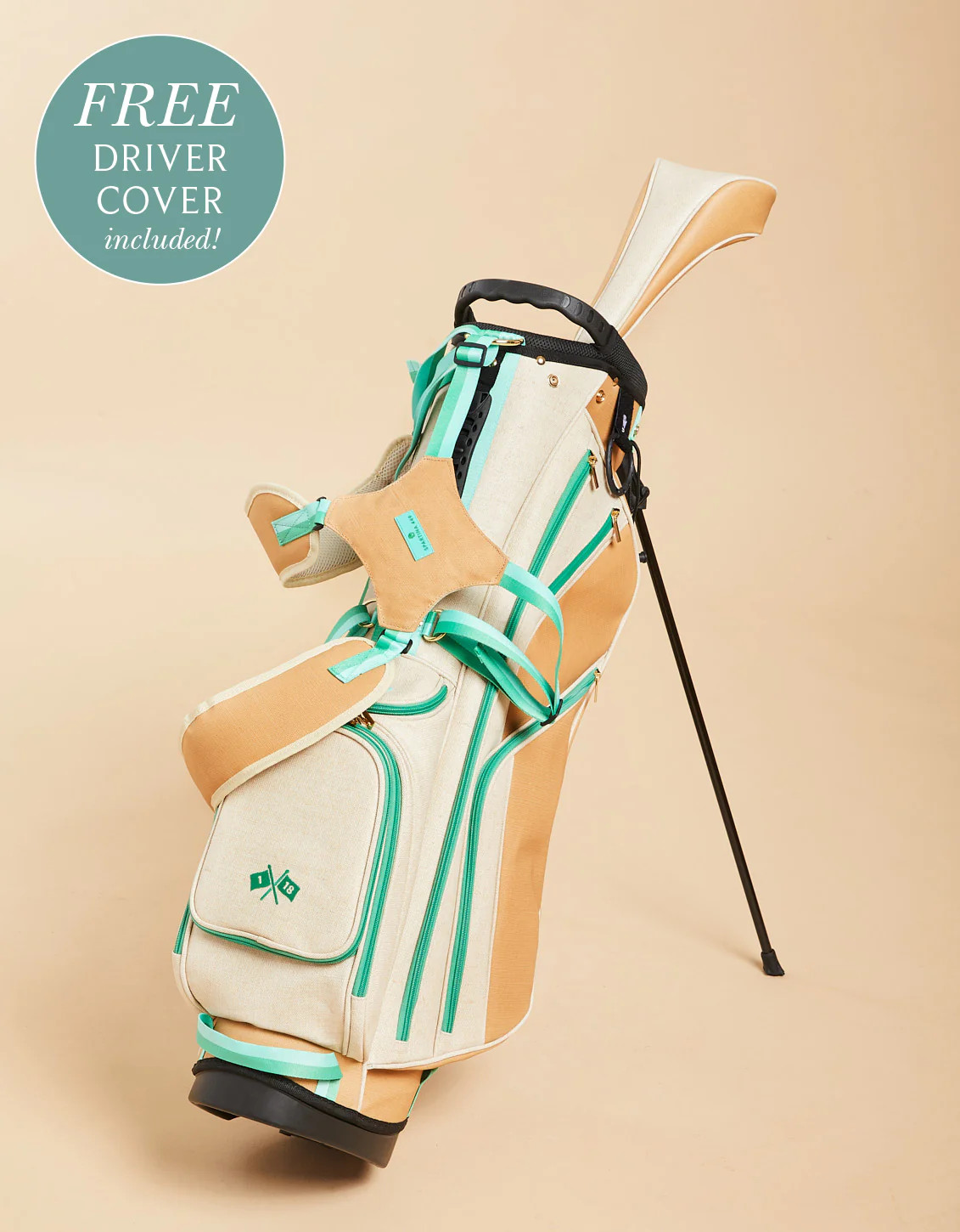 Armada Golf Stand-Up Bag and Driver Cover Set Flax-Flax | Spartina 449