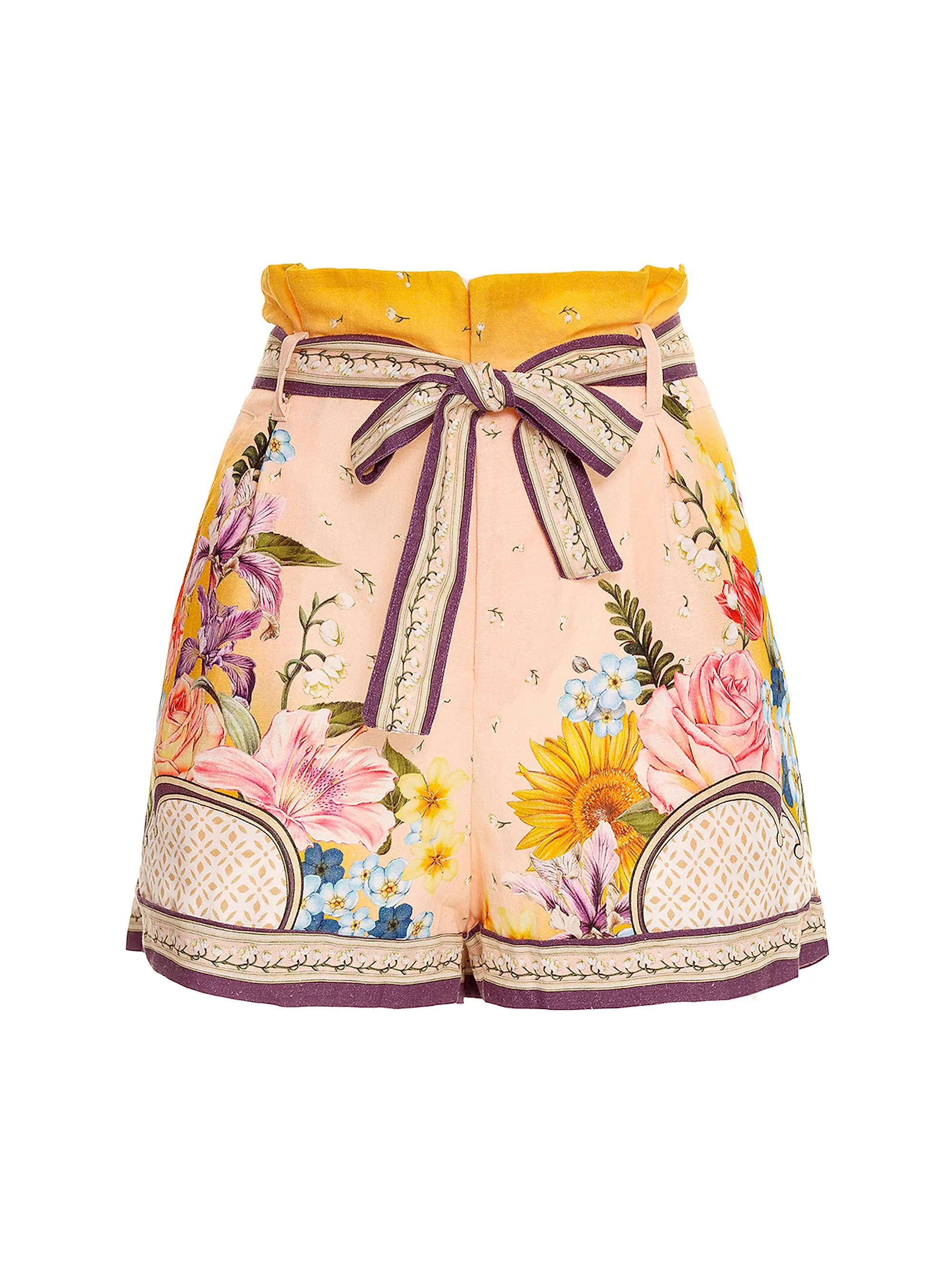 Adisson Dreamin Floral Belted Shorts | Saks Fifth Avenue