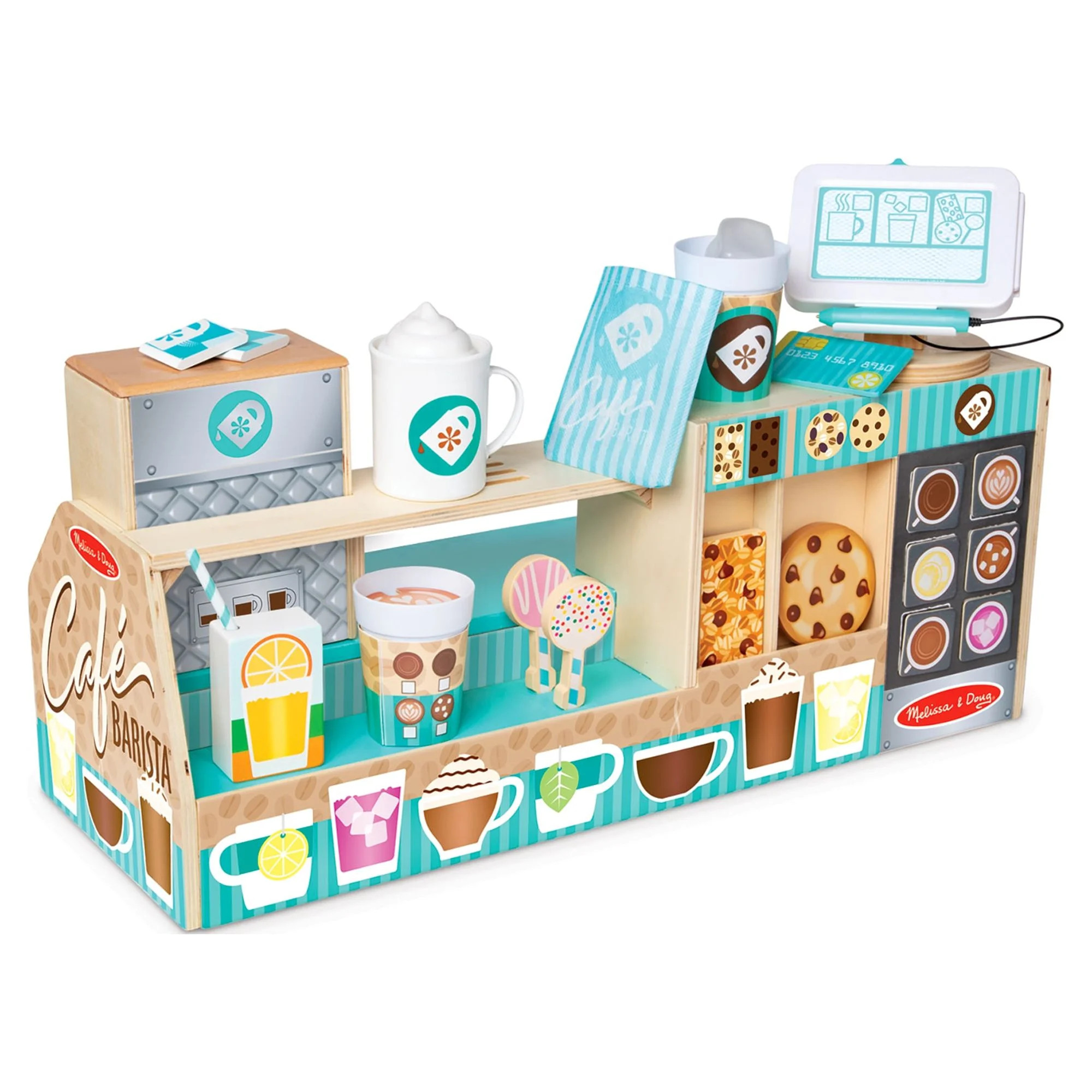 Melissa & Doug Wooden Café Barista Coffee Shop (35 Pieces) - FSC Certified | Walmart (US)