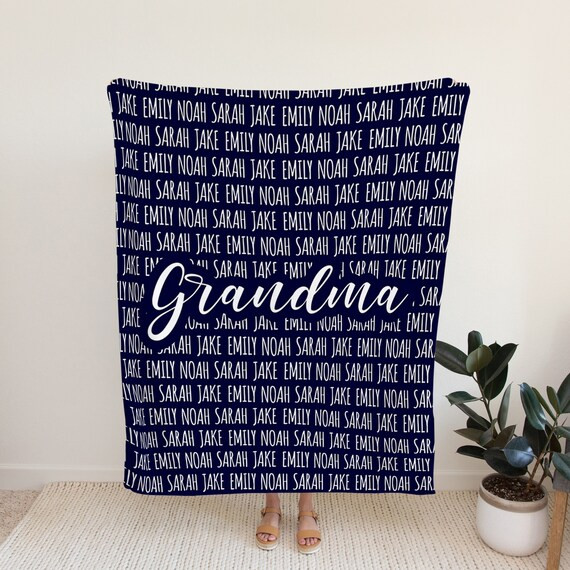 Personalized Grandparent Blanket Custom Grandma Gift | Etsy | Etsy (US)