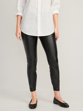 High-Rise Faux Leather Leggings for Women | Old Navy (US)