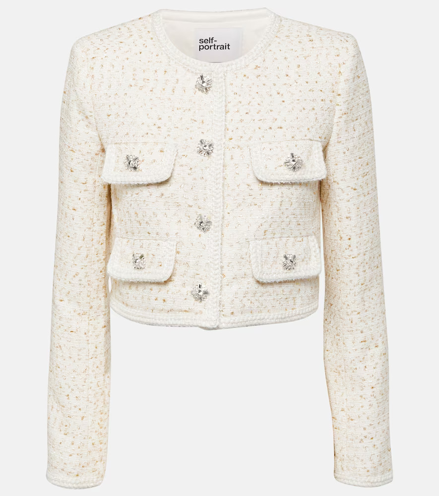 Self-Portrait Sequin bouclÃ© jacket | Mytheresa (INTL)