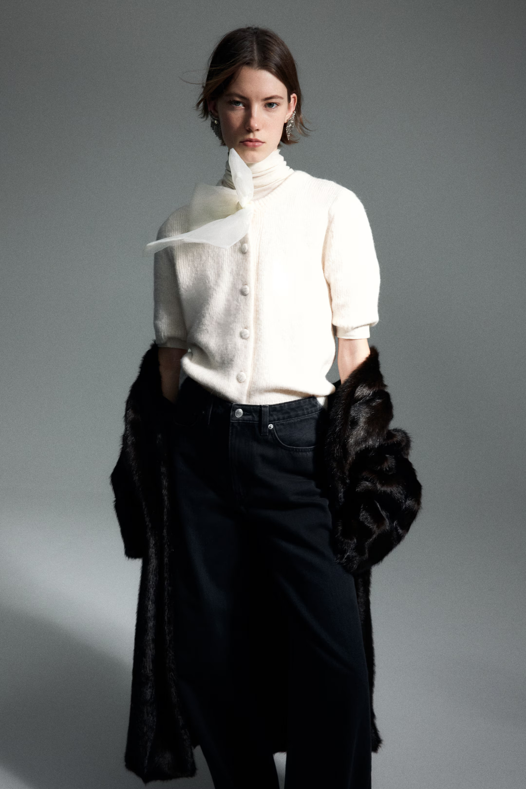 Bow-Detail Knit Cardigan | H&M (US + CA)