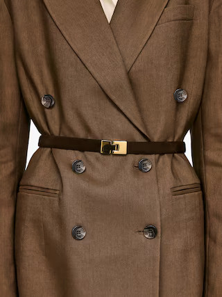 Buckle Suede Belt – Dark Brown – Women – ARKET GB | Arket UK