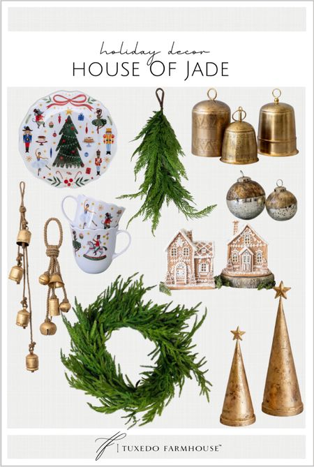 Holiday decor at House of Jade! 

LTK home, Christmas, wreath, gold bells, dinnerware, kitchen, dining room, gift guide, seasonal 

#LTKHolidaySale #LTKHoliday #LTKSeasonal
