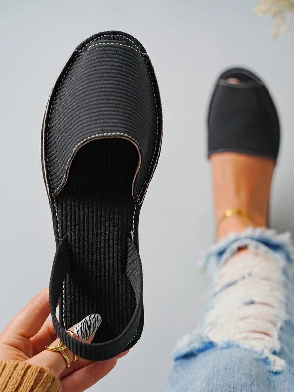 EMERY ROSE Minimalist Slingback Sandals | SHEIN