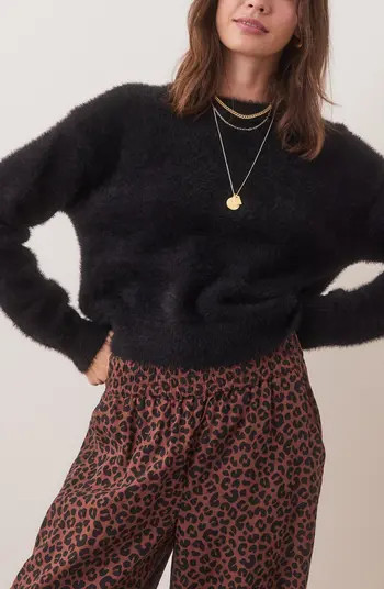 Teddy Eyelash Crop Sweater | Nordstrom