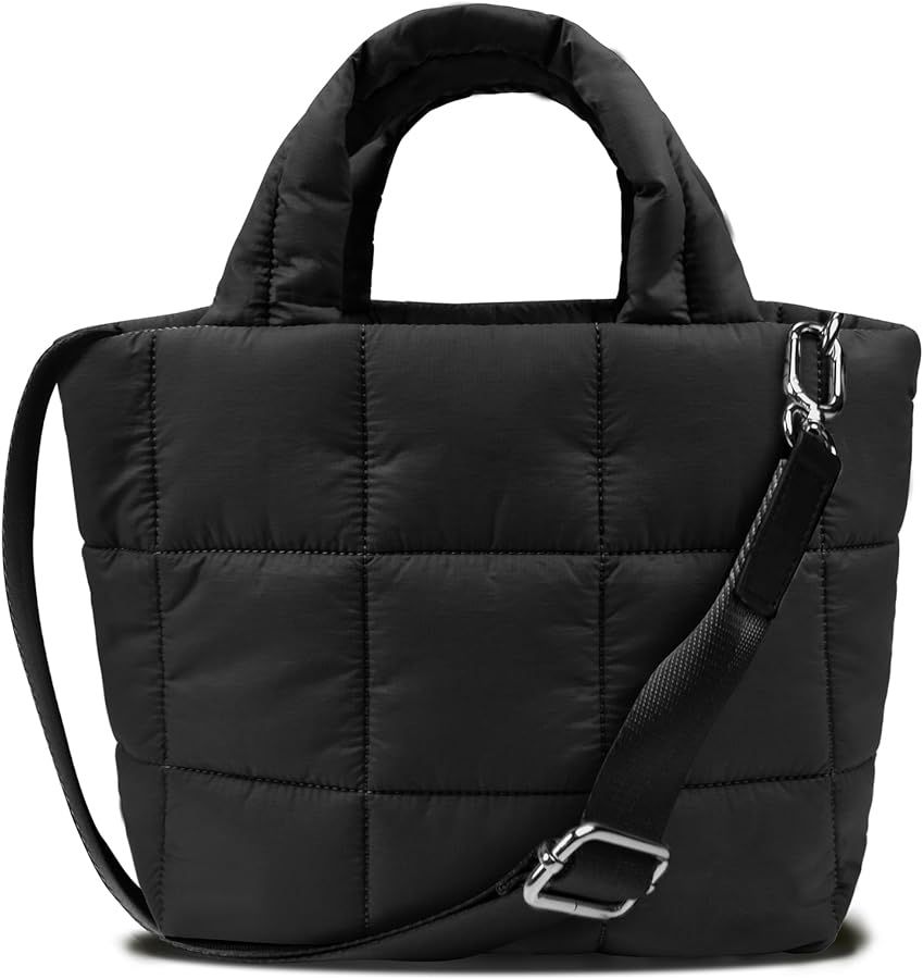 Quilted Tote Bag for Women 5L Quilted Crossbody Bag Puffer Bag with Adjustable Straps Lightweight... | Amazon (US)