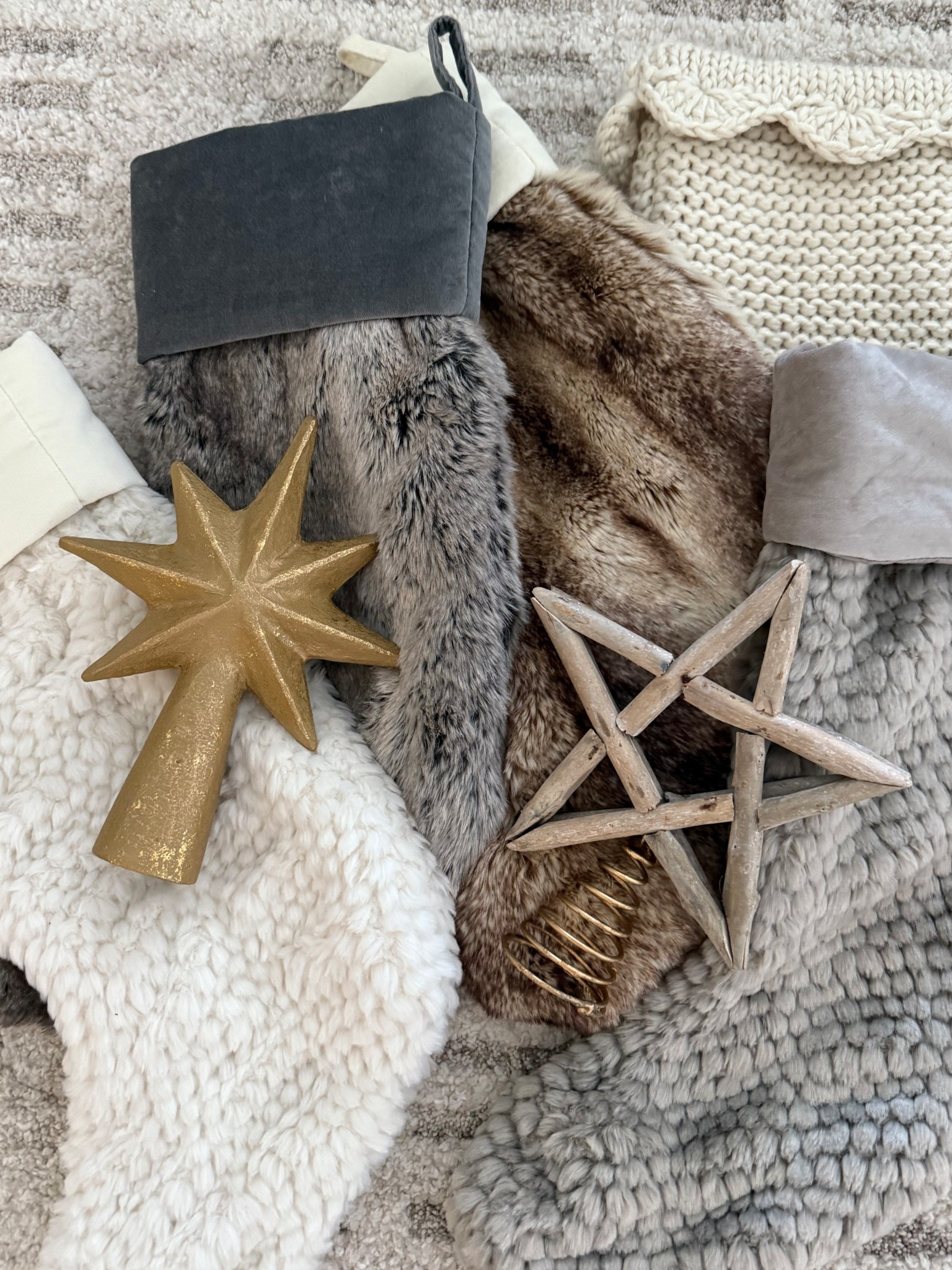 Tree toppers, start tree topper, stockings, Christmas decor, holiday decor, faux fur Christmas stockings, Christmas decorations, tree decorations 


#studiomcgee #potterybarn #target 

#LTKHoliday