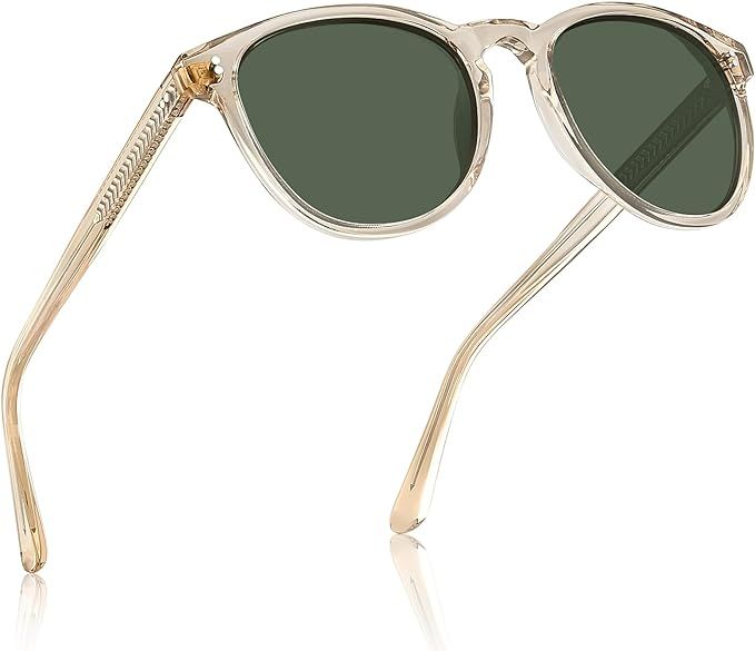 CARFIA Cool Polarized Sunglasses for Men Hand-crafted Acetate Frame Trendy Retro Sunnies CA2307 | Amazon (US)