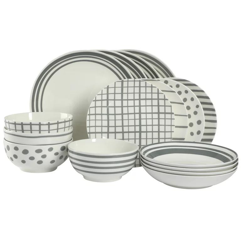 Gap Home New Gray 16-Piece Fine Ceramic Dinnerware Set | Walmart (US)