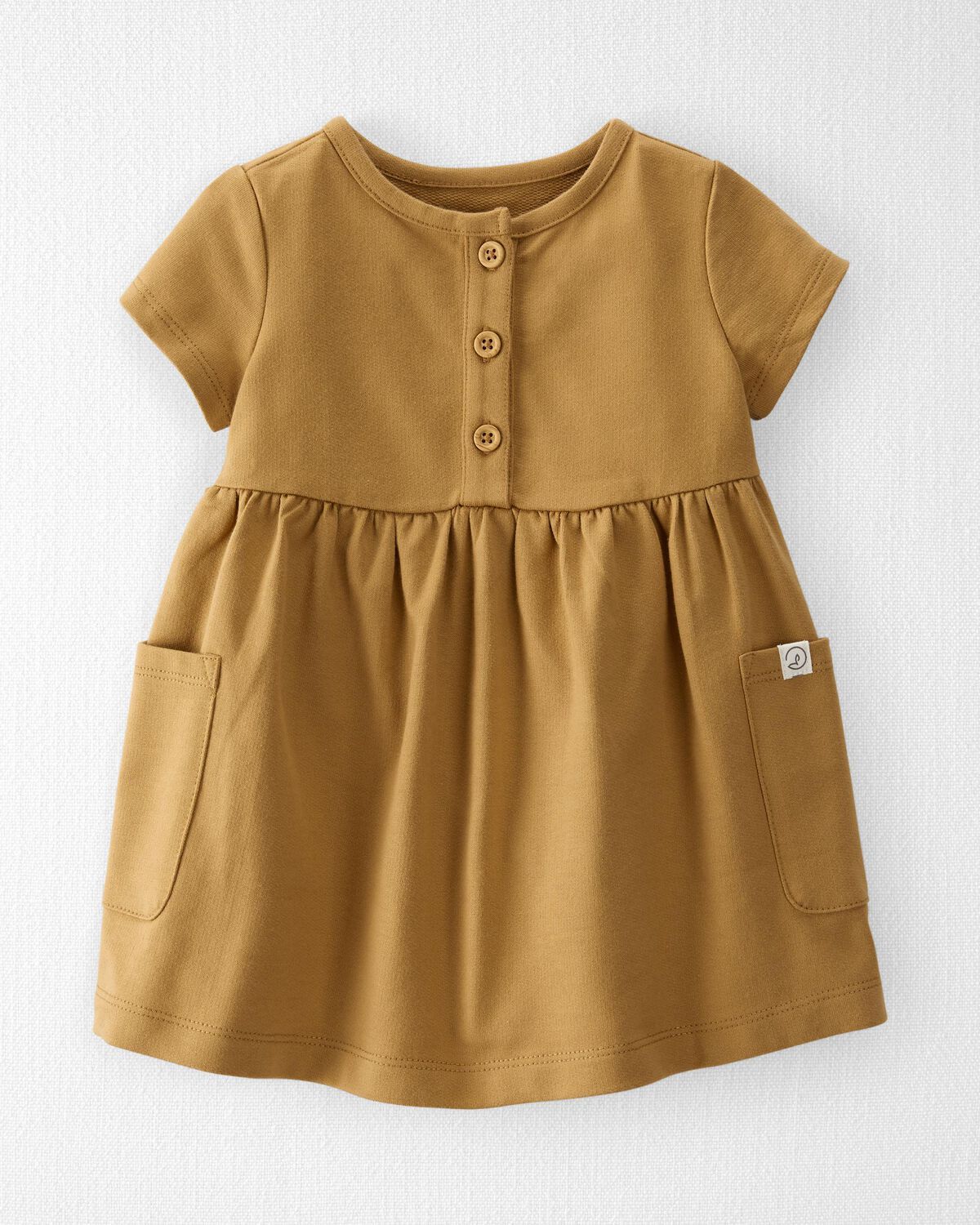 Prairie Grass Baby Organic Cotton Pocket Dress | carters.com | Carter's