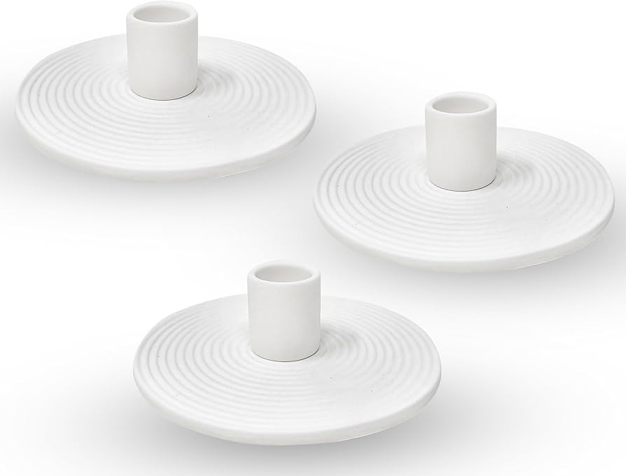 Glow Harbor Candlestick Holders – Modern Taper Candle Holders for Candlesticks – Ceramic Cand... | Amazon (US)