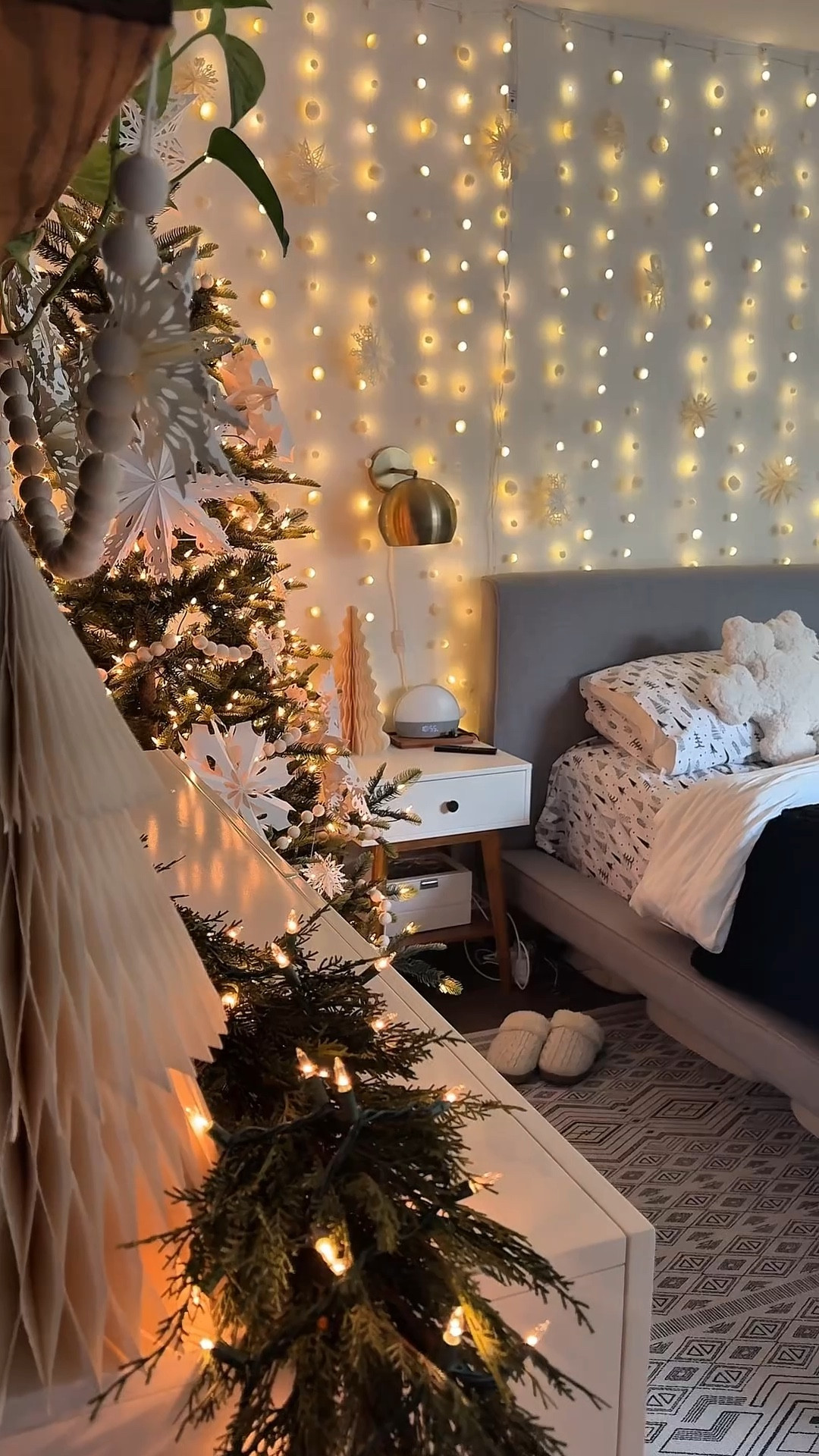 Our winter wonderland bedroom 

#LTKHoliday #LTKSeasonal #LTKHome