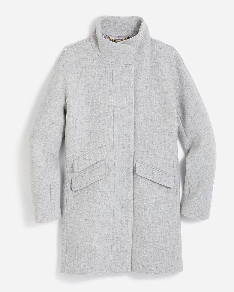 Cocoon coat in Italian stadium-cloth wool blend | J. Crew US