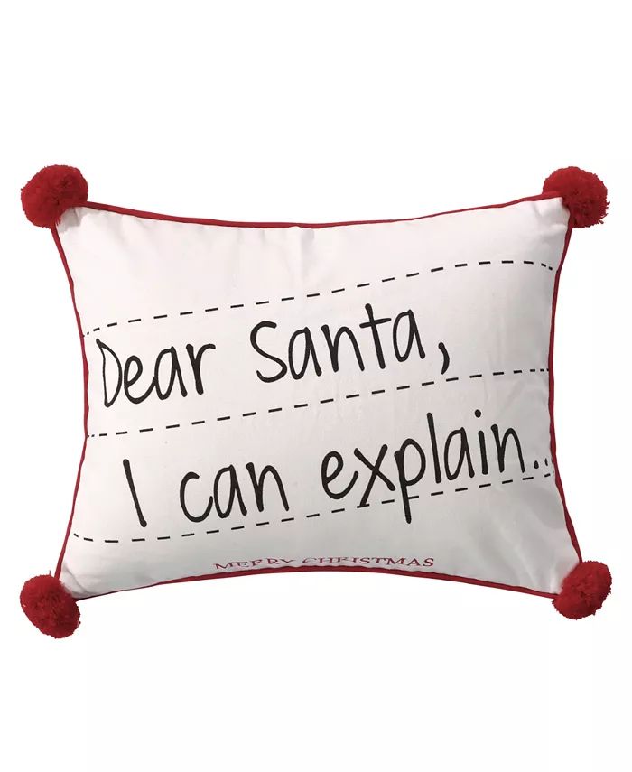 Levtex Home Santa Claus Lane Postcard Pom Decorative Pillow, 14 | Macys (US)