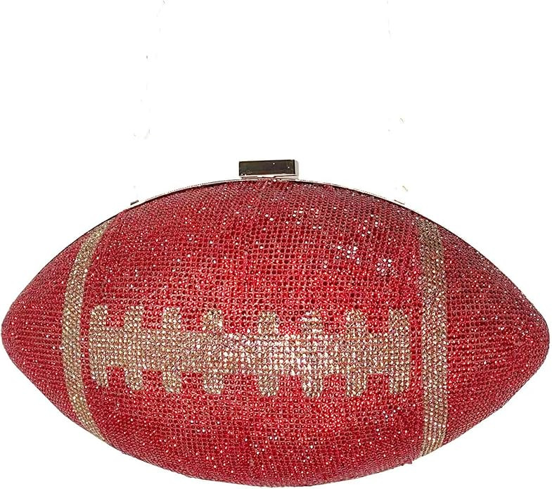 BEILAIDISI Women Football Shape Rhinestone Evening Clutch Purse Bling Glitter Wedding Party Handb... | Amazon (US)