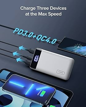 INIU Portable Charger, 22.5W PD3.0 QC4.0 Fast Charging LED Display 20000mAh Power Bank, Tri-Outpu... | Amazon (US)