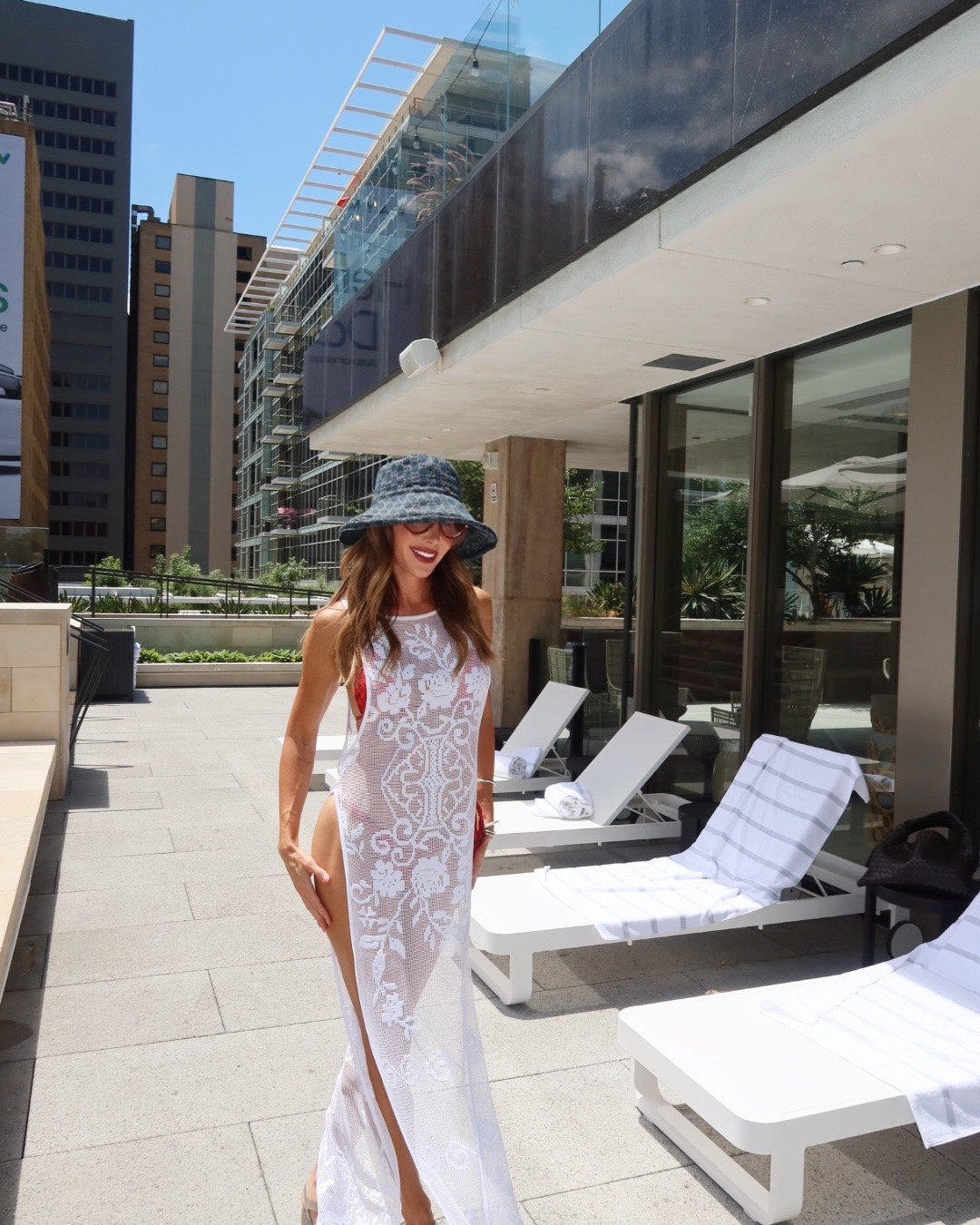 Current favorite poolside combo ☀️

Kulani bikini, Lace cover-up, Melissa platforms, Vanlinker sunglasses, Gucci hat

#LTKootd #LTKOver40