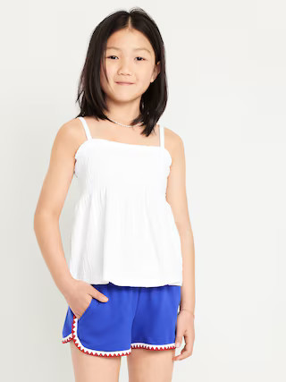 Printed Smocked Jacquard-Knit Cami Top for Girls | Old Navy (US)