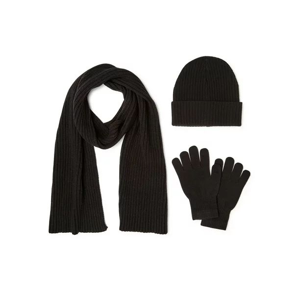 Time and Tru Women's Beanie, Scarf and Touch Gloves, 3-Piece Set - Walmart.com | Walmart (US)