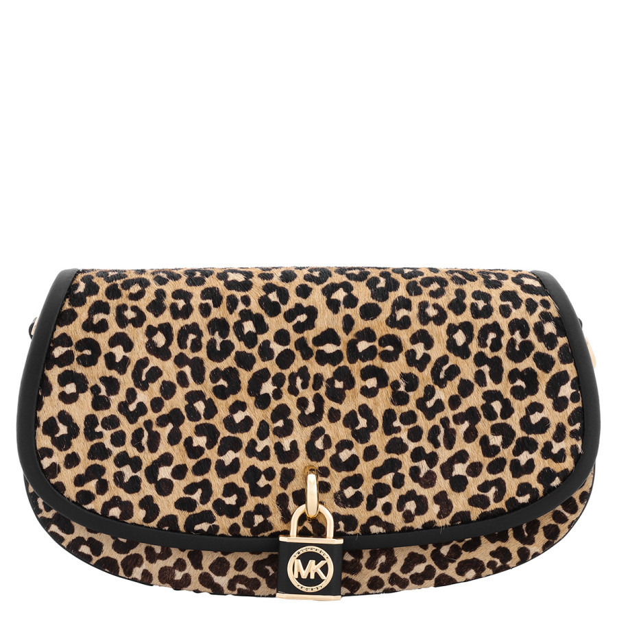 Michael Kors Leopard Pattern Logo Padlock Small Shoulder Bag | Jomashop.com & JomaDeals.com