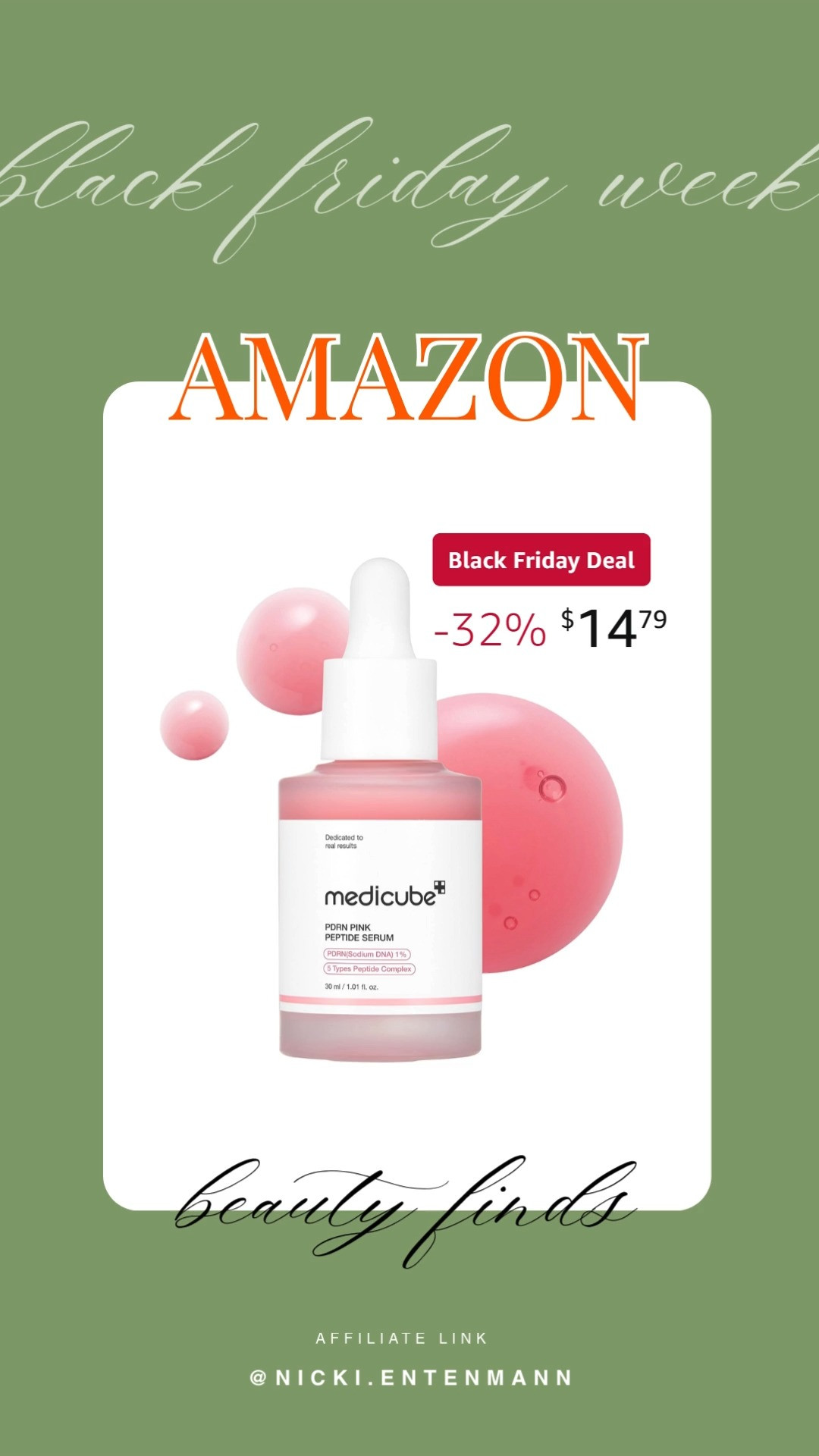 This medicube salmon DNA PDRN pink peptide serum brings youthful radiance and silky hydration to every glow routine. #MedicubeSerum #SalmonDNA #PDRNBeauty #PinkPeptide #SkincareEssentials #HydrationBoost #RadiantSkinCare #GlowUpSerum #BeautyRoutineMust #SkinConfidence 🌸✨💧
 

 #LTKselfcare #LTKSaleAlert #LTKBeauty