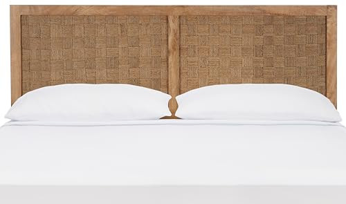 SAFAVIEH Home Collection Halvor Natural Rattan Solid Wood King Size Headboard | Amazon (US)