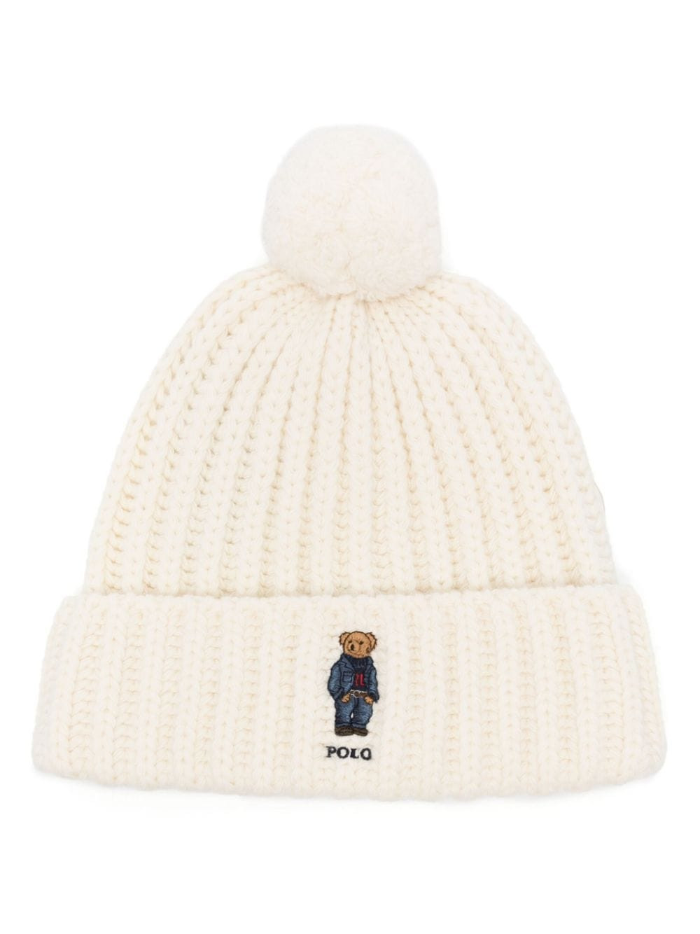 Polo Ralph Lauren Polo Bear-embroidered beanie - White | Farfetch Global