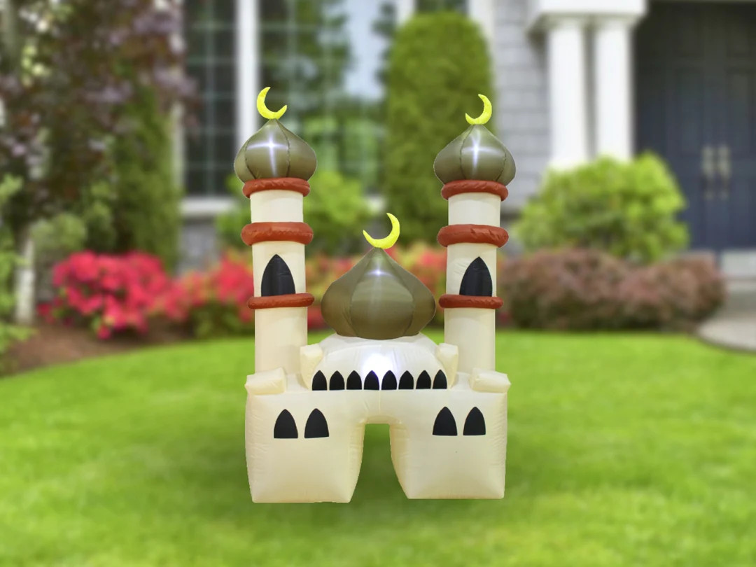 6FT Ramadan Inflatable Beige and Green Mosque - Etsy | Etsy (US)