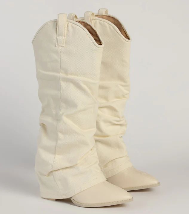 Denim Diva Fold-Over Western Boots | Windsor Stores