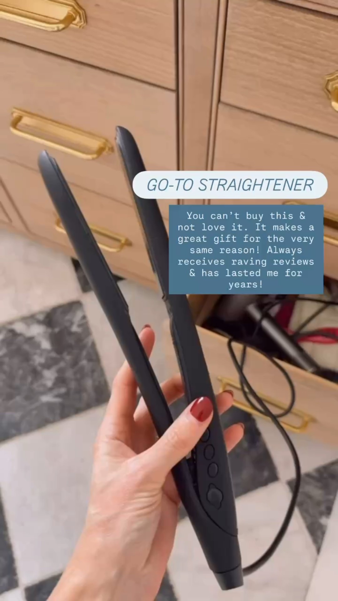 I use this to curl & straighten my hair! Such a great gift for her! 

Loverly Grey, curling iron, straightener, flat iron, hair tools, gift guide, gift ideas 

#LTKHoliday #LTKGiftGuide #LTKBeauty