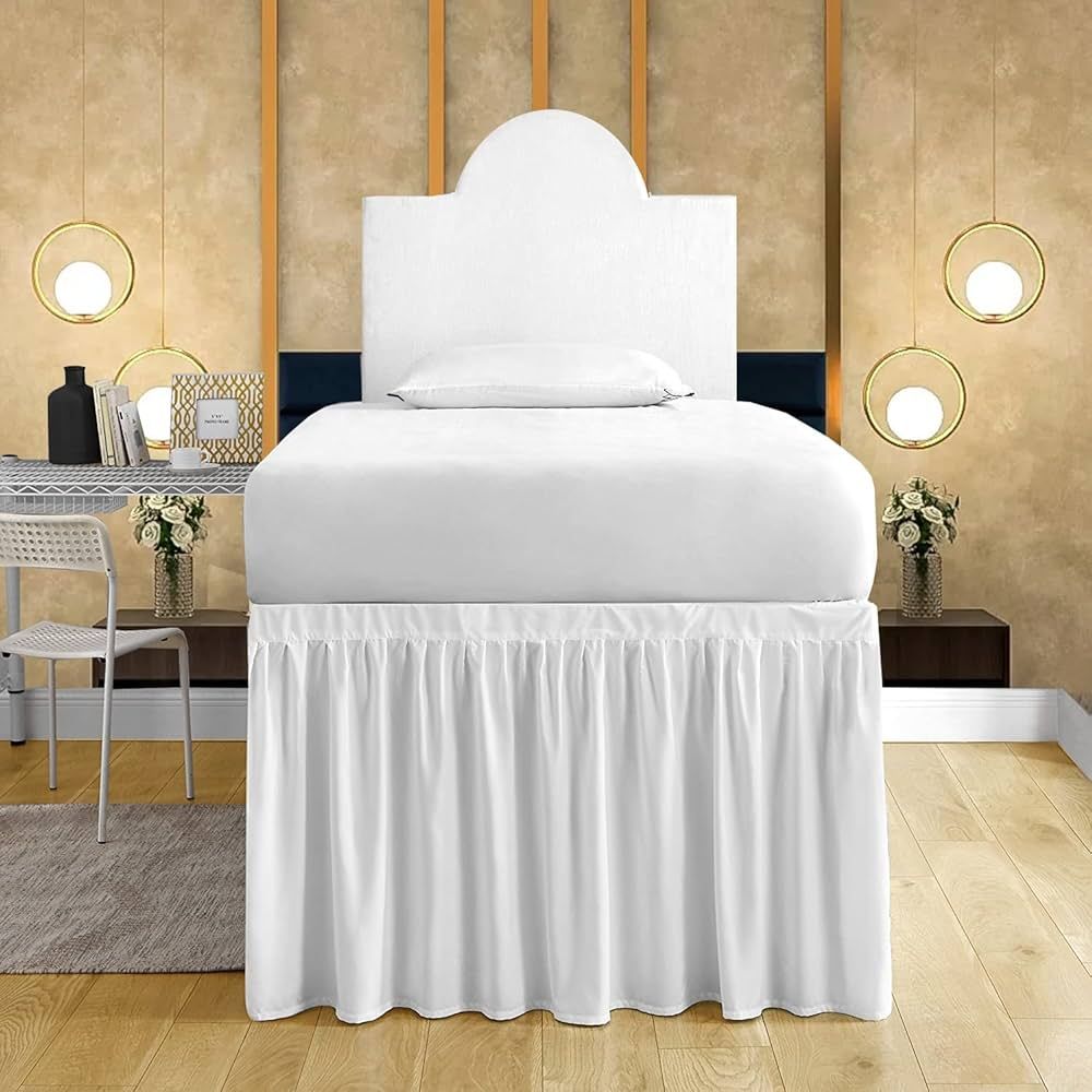 Dorm Room Bed Skirt Twin XL-College Dorm Bed Skirt-Extra Long Dorm Room Bed Skirt-College Dorm Be... | Amazon (US)