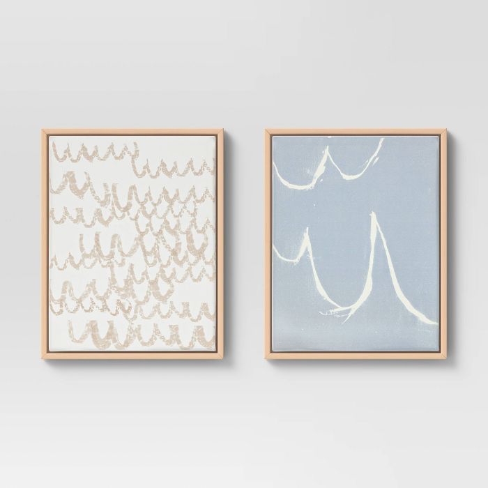 (Set of 2) 16" x 20" Scribble Print Framed Decorative Wall Art - Project 62™ | Target