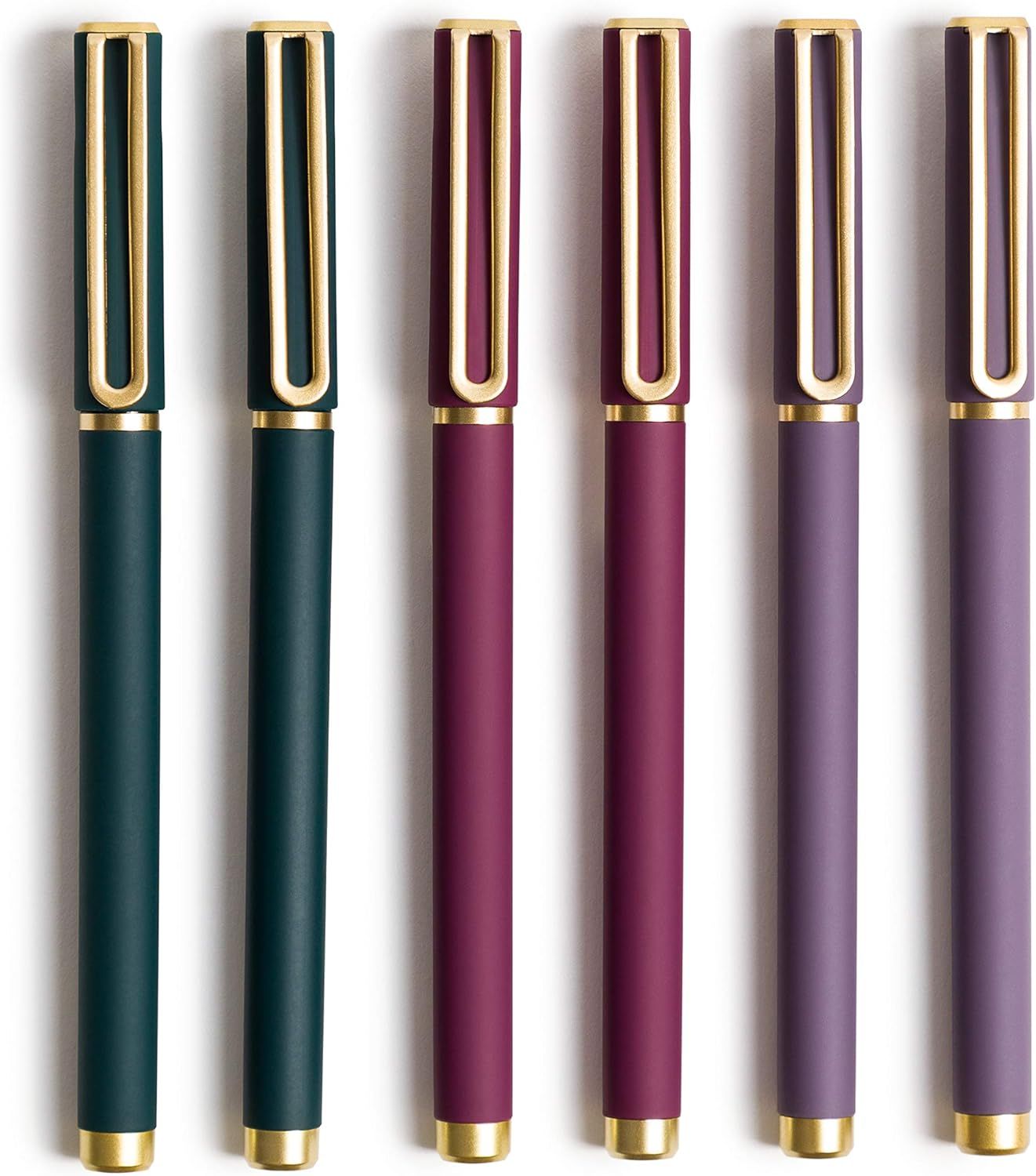 U Brands Soft Touch Catalina Felt Tip Pens, 0.7mm Emerald, Maroon and Purple Barrels, Black Ink, ... | Amazon (US)