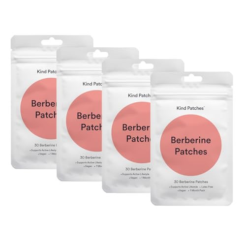 Kind Patches Berberine Patches with L Glutamine, Chromium, Pomegranate and Cinnamon - 4 Pack, 120 Patches | Amazon (US)