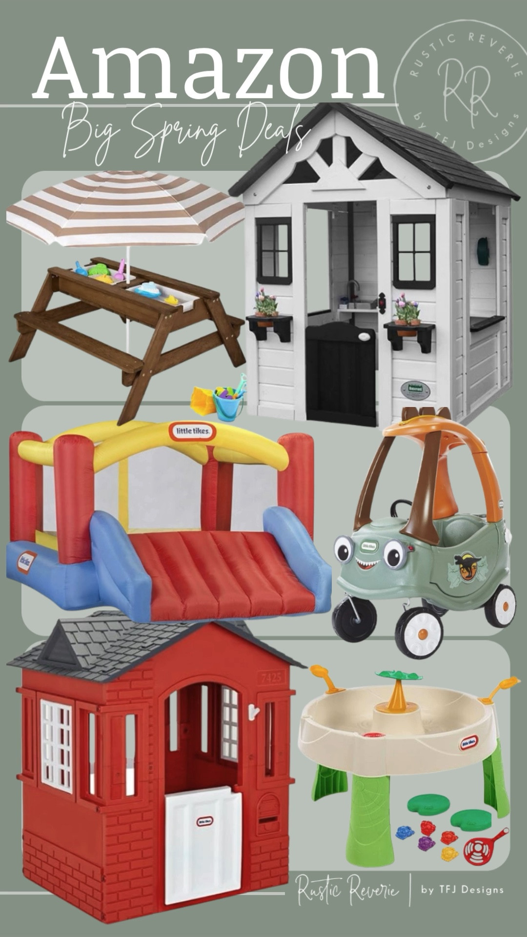 I’ve rounded up some incredible BIG SPRING DEALs that kids will love and will keep them off screens this summer! ☀️ pretend play hands on toddler little kid boy girl little tikes coupe bounce house cottage playhouse firehouse water table picnic table backyard pre-k kinder amazon creator favorites prime shipping spring refresh outdoor toys gameroom play room 

#LTKmomlife #LTKKids #LTKSaleAlert